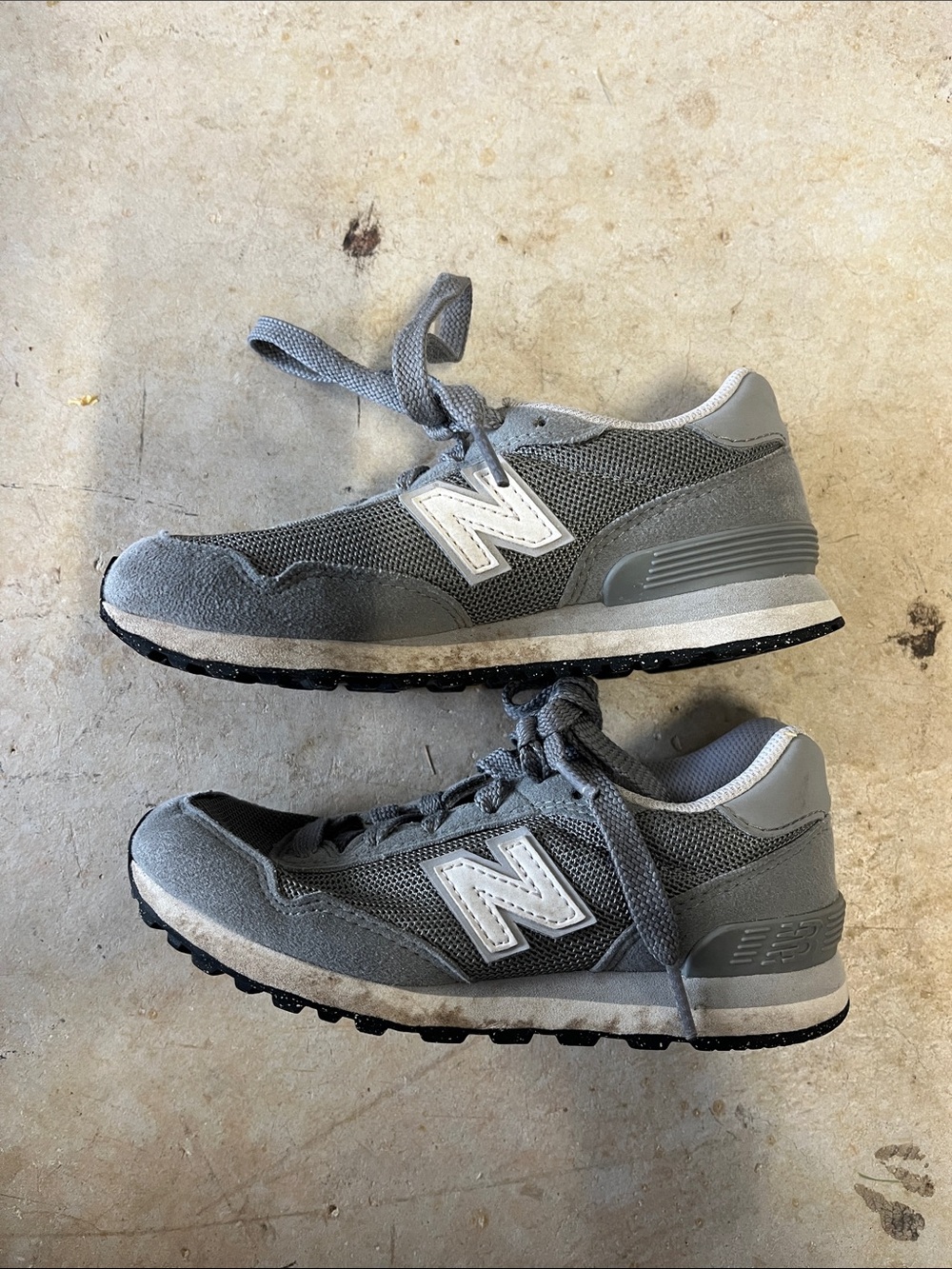 New Balance Gray Mesh Athletic Sneakers